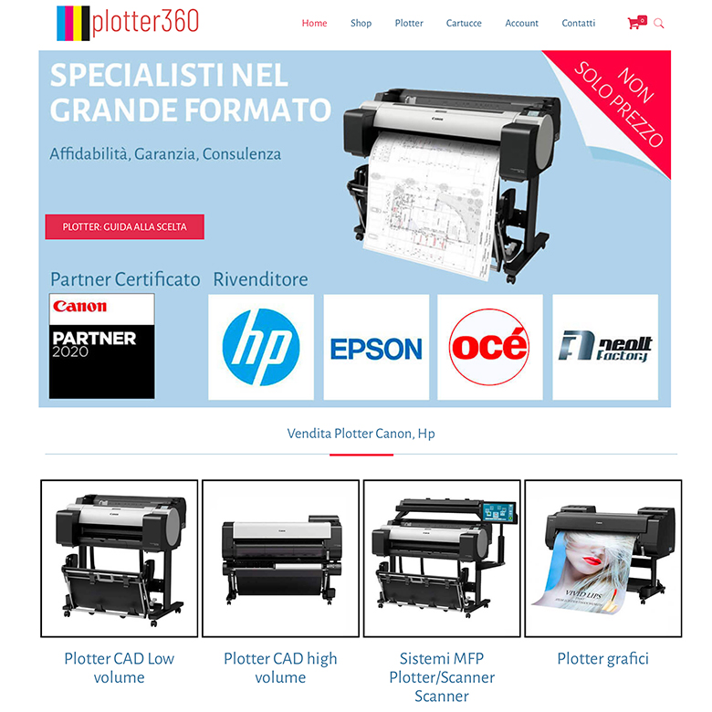 Vendita Online Plotter Hp e Canon